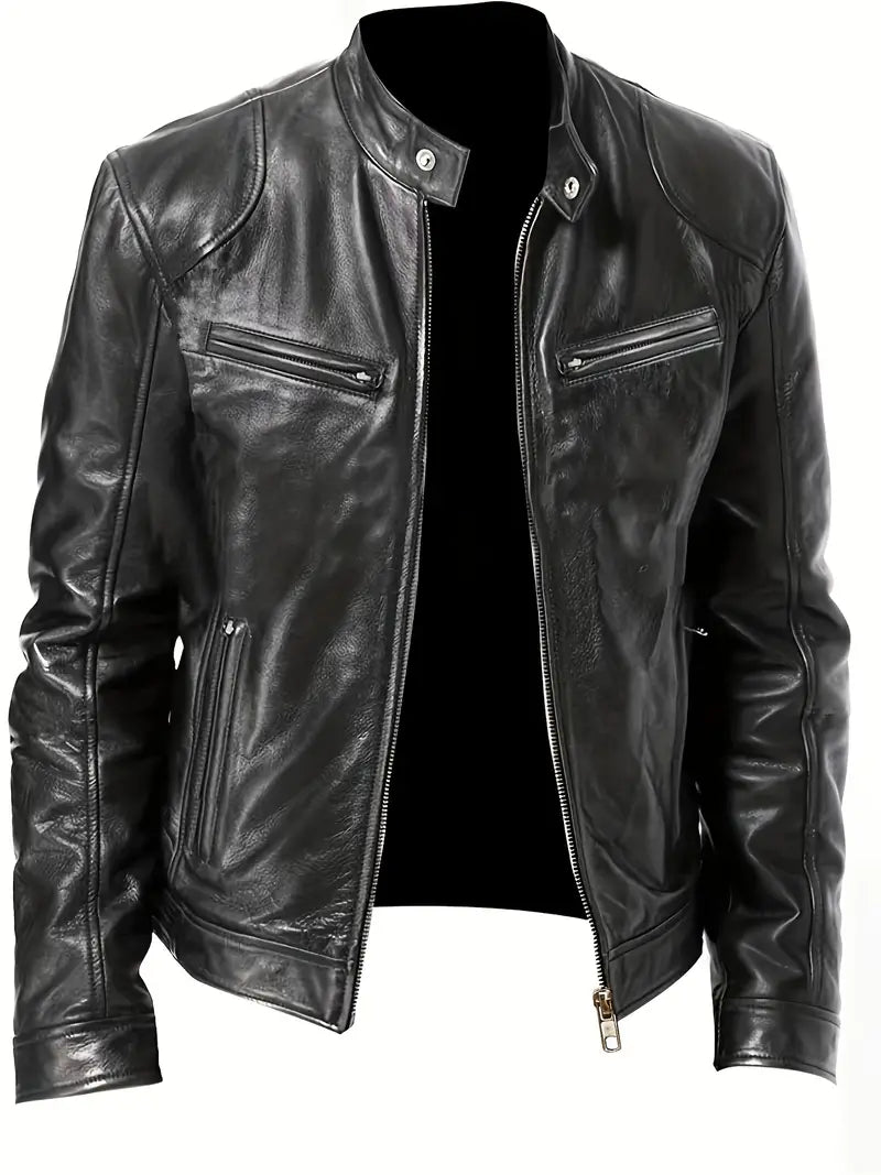 Stilvolle Herren-Lederjacke mit Taschen | Elegant und Alltagsgeeignet