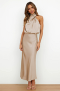 Elise - Elegantes Satin-Maxikleid