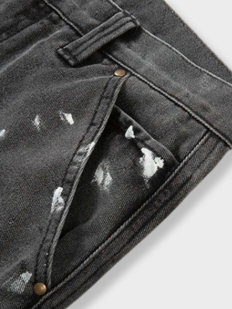 Vintage Men's Patched Denim Jeans