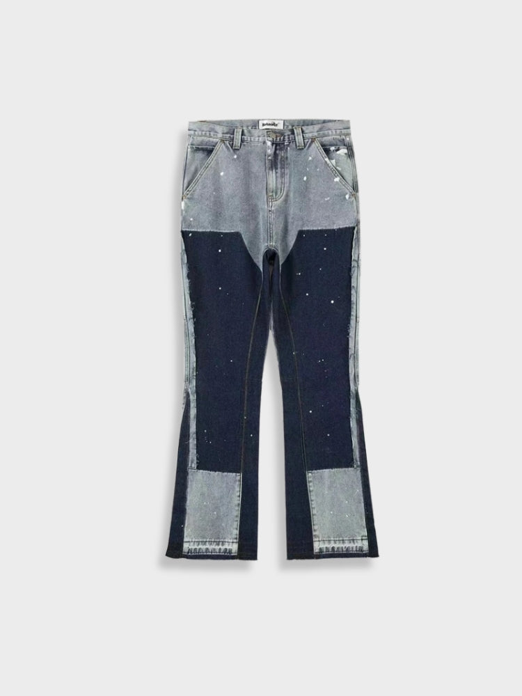 Vintage Men's Patched Denim Jeans