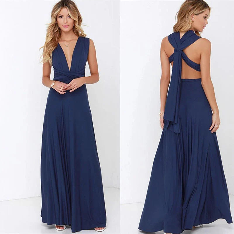 Slitherio - Elegantes Langes Leinenkleid - Bequem für Besondere Anlässe für Damen