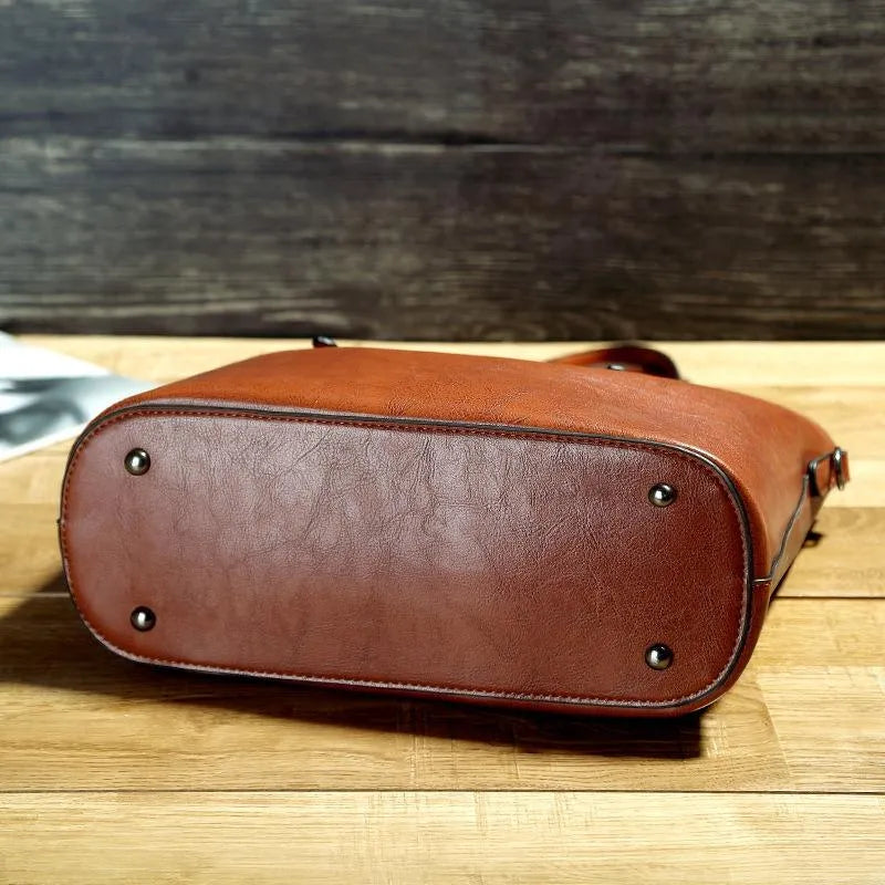 Jamie | Damen Vintage Leder Schultertasche