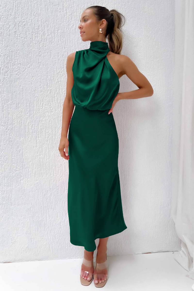Elise - Elegantes Satin-Maxikleid