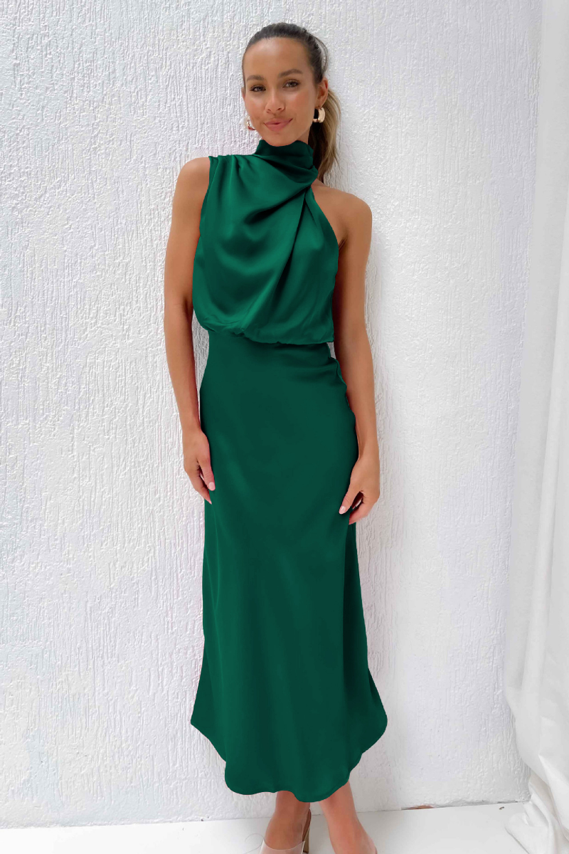 Elise - Elegantes Satin-Maxikleid