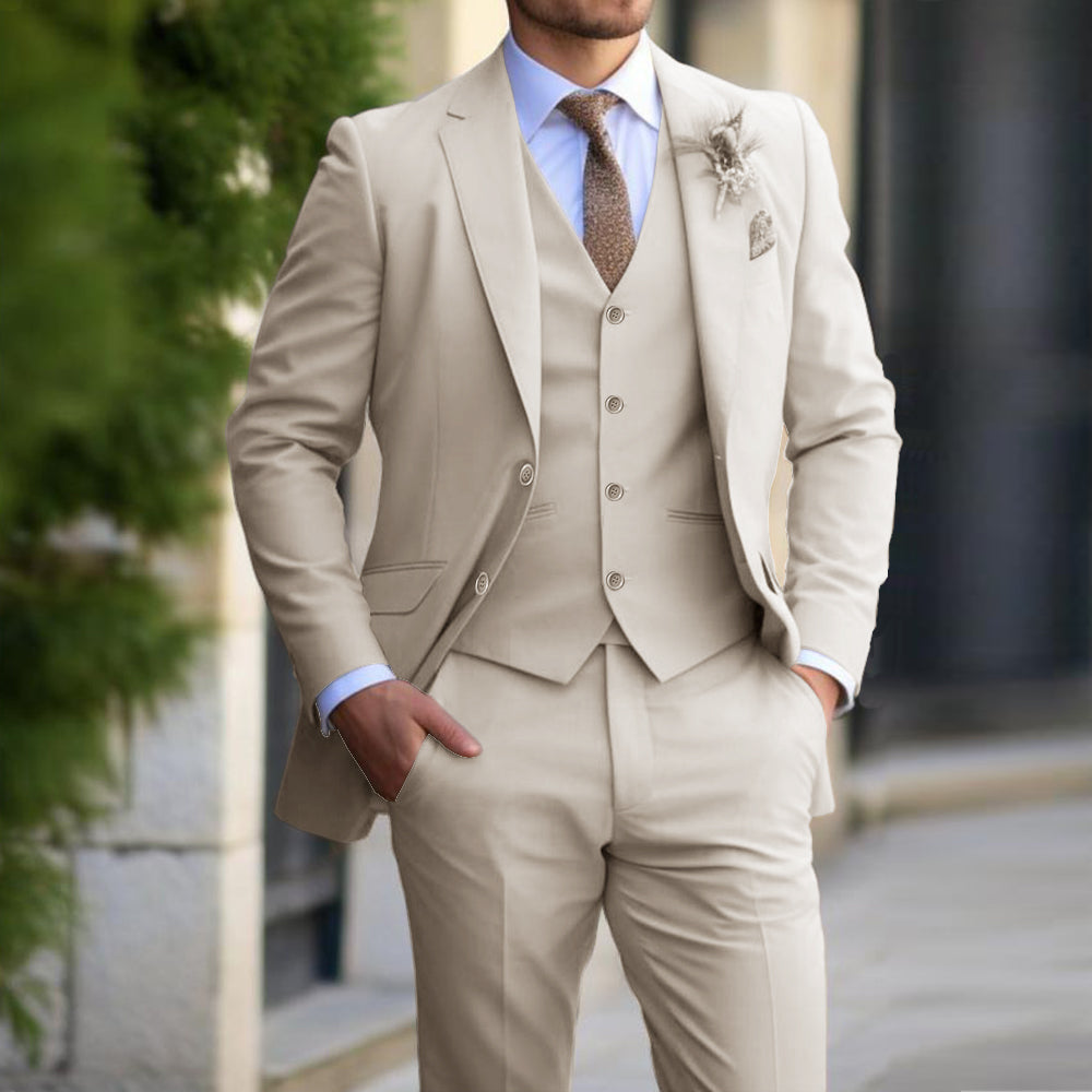 3-teiliges Herren-Set: Business- und Hochzeitsanzug | Luca