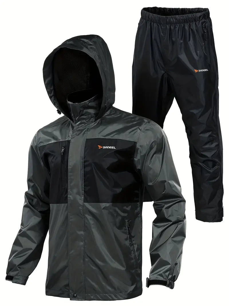 Komfortable und Atmungsaktive Regenjacke mit Hose für Herren | Ideal für Outdoor-Aktivitäten