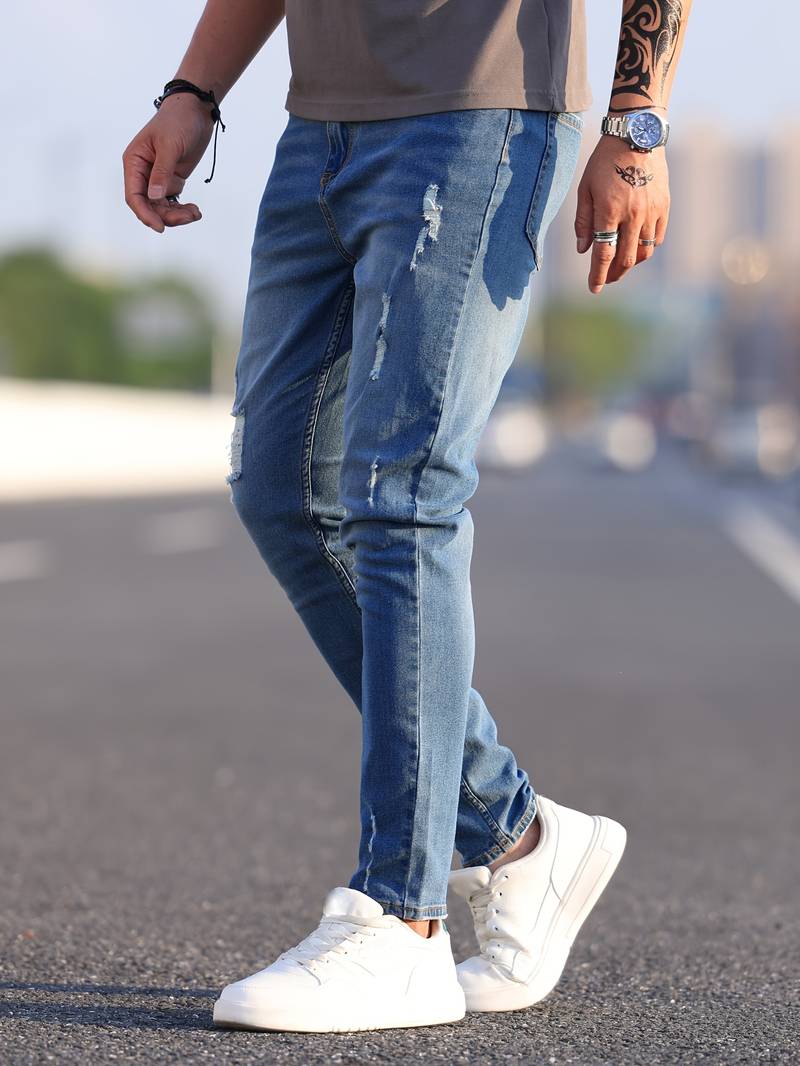 Malcolm – Herren-Jeans im Used-Look