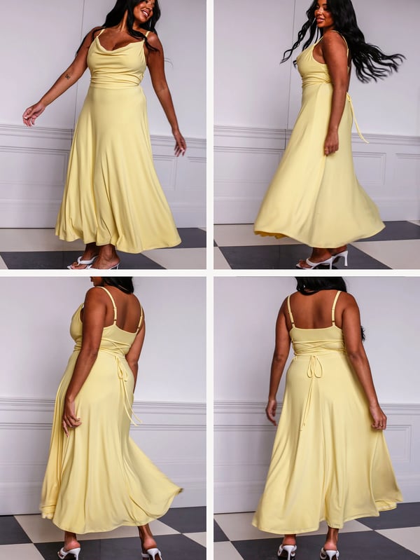 Elegantes Drapiertes Maxikleid