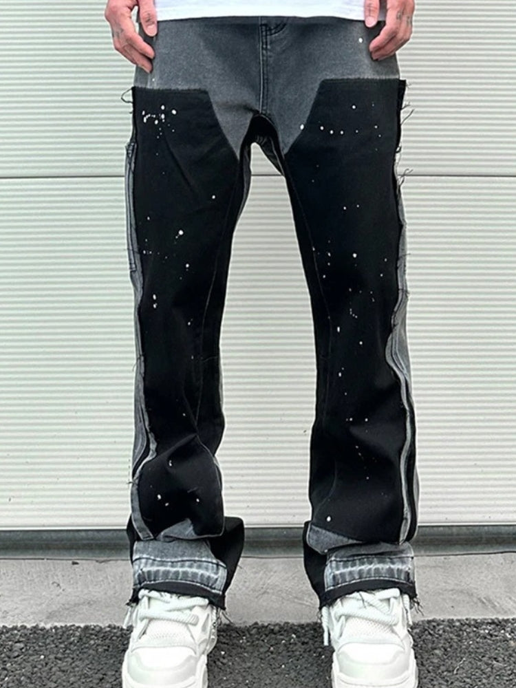Vintage Men's Patched Denim Jeans