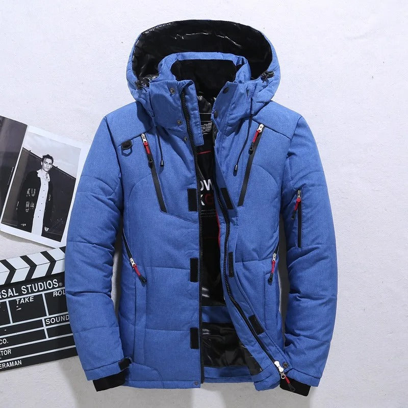 Herren Dicke Winterjacke mit Fellfutter und Kapuze | Ideal für Outdoor-Aktivitäten