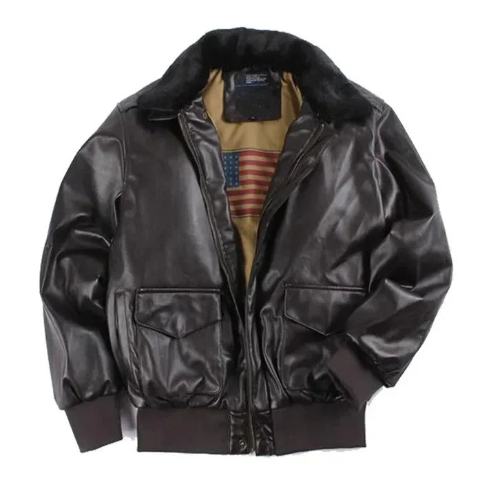 Klassische Herren-Lederjacke ohne Kapuze | Ideal für den täglichen Gebrauch